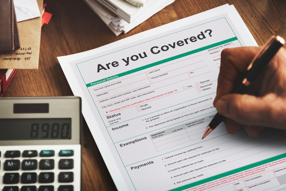 An insurance application form being filled out to represent SharePoint Insurance cast study.