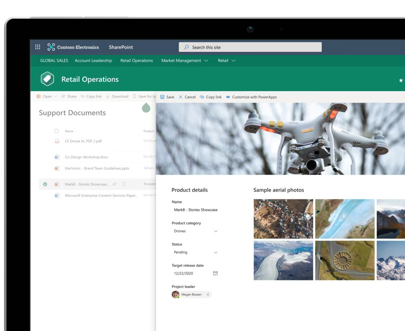 SharePoint dashboard example 4 sharepoint services represented by servers and device symbols